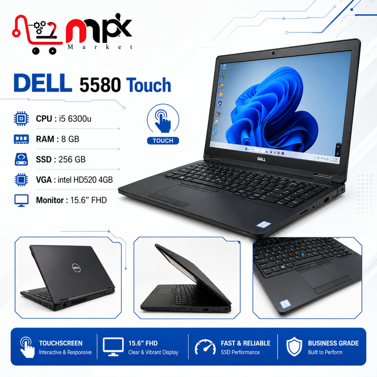 لپ تاپ استوک لمسی دل DELL 5580 touch stock laptop